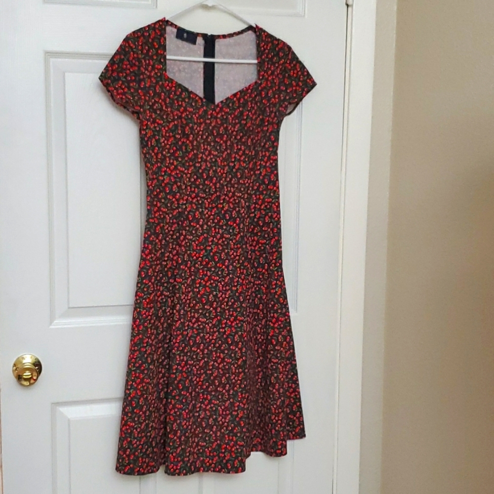 Morbid Threads Retro Cherry Print Dress